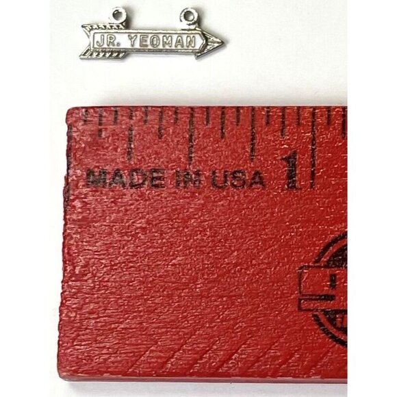 VTG 3/8" White/Silvertone CAA Archery NAA JOAD Olympic Arrow JR YEOMAN AWARD BAR - Picture 2 of 3